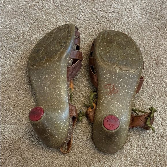 Camper Brown Strappy Leather Sandals size 37 - Picture 7 of 8
